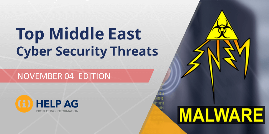 TOP MIDDLE EAST CYBER THREATS- 4 NOVEMBER 2018