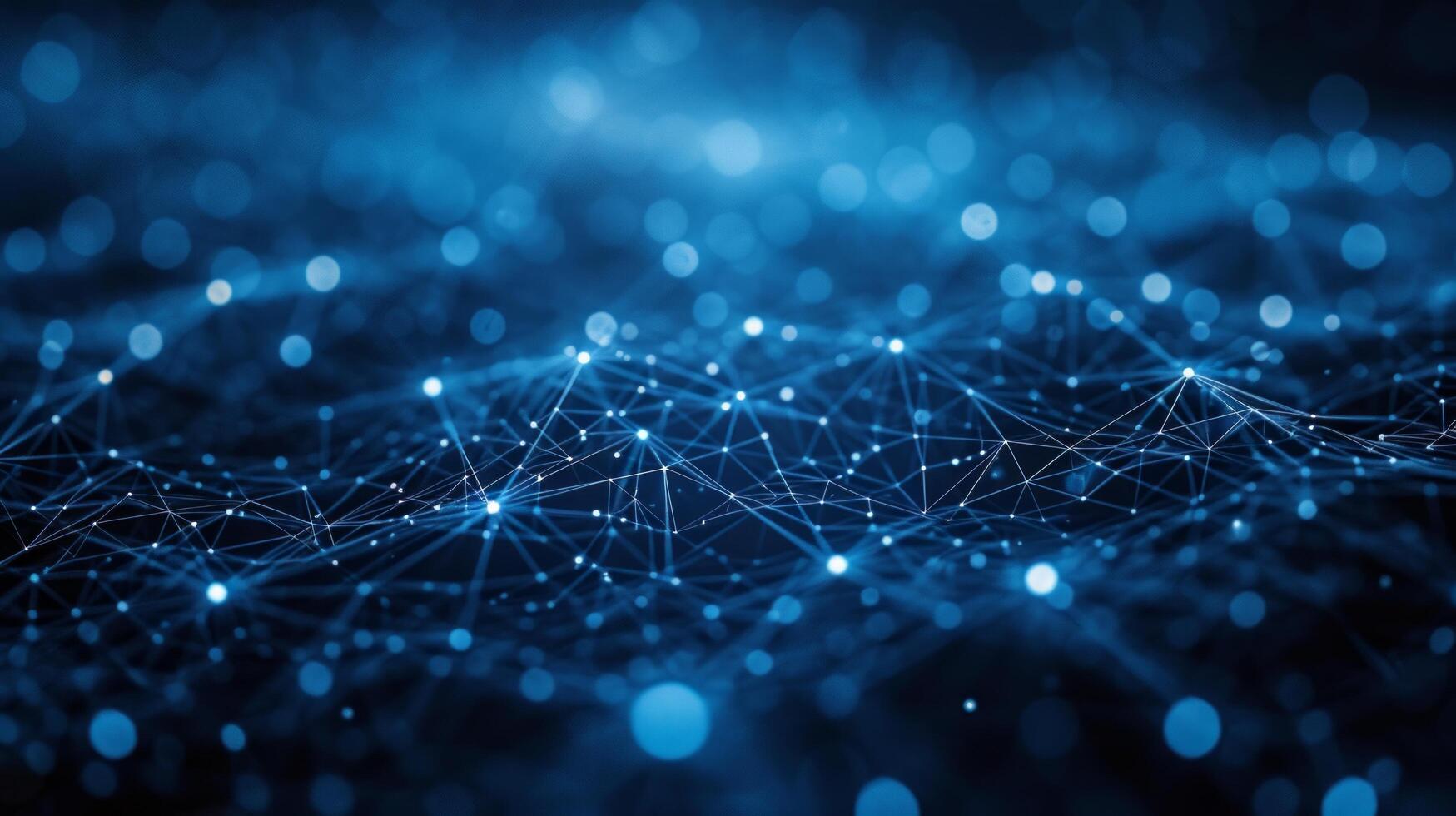 ai-generated-blue-technology-network-for-an-abstract-background-free-photo
